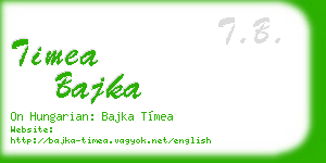 timea bajka business card